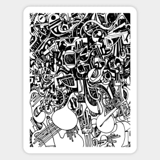 Abstract Ink Drawing #12 Magnet